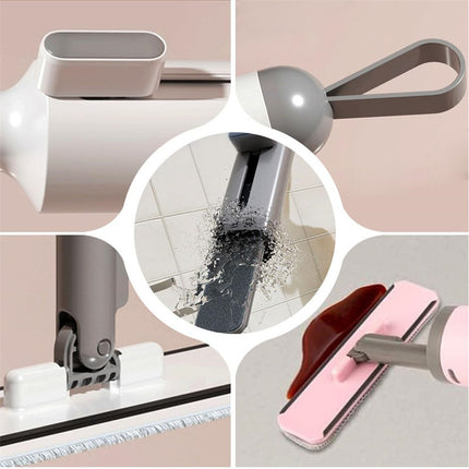 Self-Squeeze Mini Mop With Crevice Brush Hand Wash-Free Flat