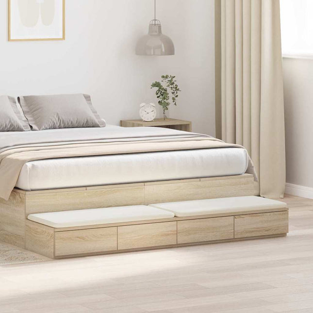Bed Drawers Sonoma Oak 140 x 36.5 x 16.5