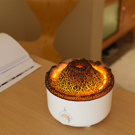 Mute Of New Small Simulated Flame Volcano Humidifier Flame