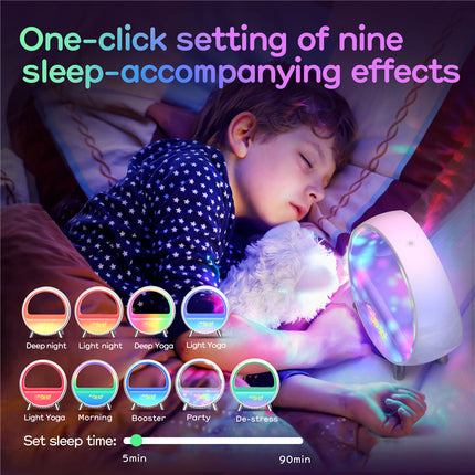 Smart Alarm Clock Night Light WiFi Wake Up Light Sunrise Sunset Lamp