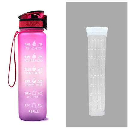 Time Marker Bounce Cover Motivational Water Bottle