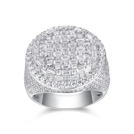 Weltweit einzigartig – Herrenring-Set mit hochwertigem Moissanit, 925er Silber und Platinbeschichtung