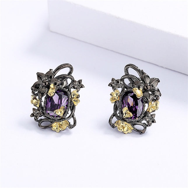 Retro Light Amethyst Earrings