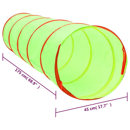 Spieltunnel für Kinder, grün, 175 cm, Polyester