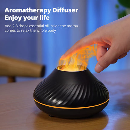 New Volcanic Flame Aroma Diffuser Essential Oil Lamp