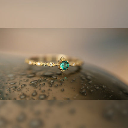 Green Zircon Ring