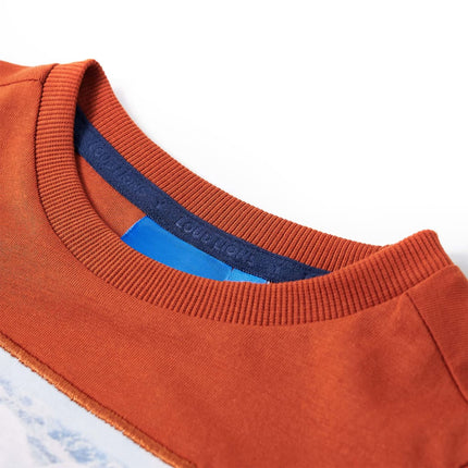 Langarmshirt für Kinder, rostbraun, Größe 116