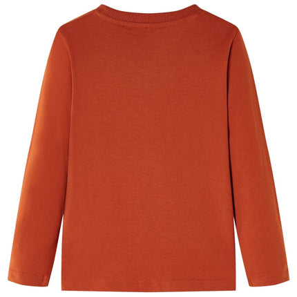 Langarmshirt für Kinder, rostbraun, Größe 116