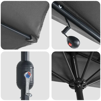 garden parasol anthracite 294 x