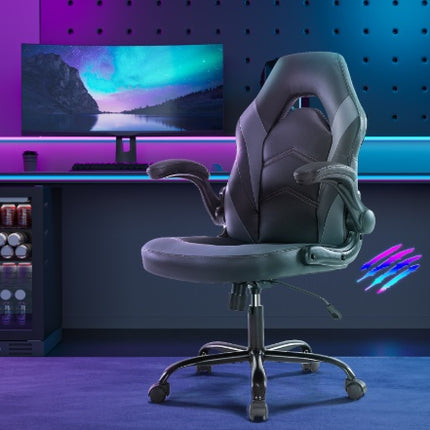 PU Leather Ergonomic Office Chair Swivel Computer Gaming Chair With Lumbar Support
