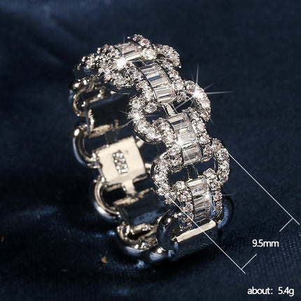 Zirconium Diamond Copper Ring