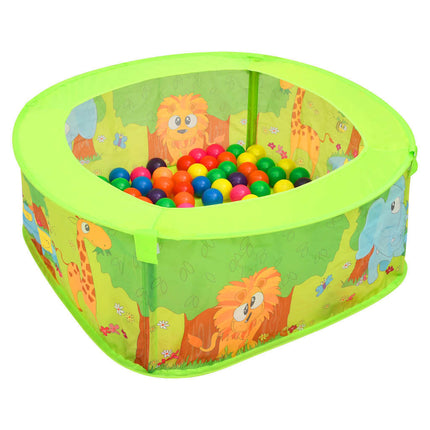 Bällebad mit 50 Bällen für Kinder, 75 x 75 x 32 cm
