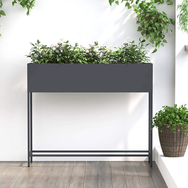 Raised Bed Garden Planter Anthracite 100 x   Raised Bed