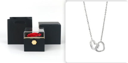 Rose Jewelry Packaging Box Valentine's Day Gift For Women