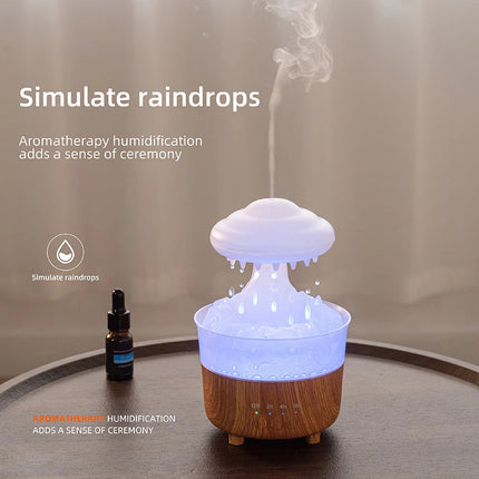 Rain Cloud Night Light Humidifier With Raining Water Drop