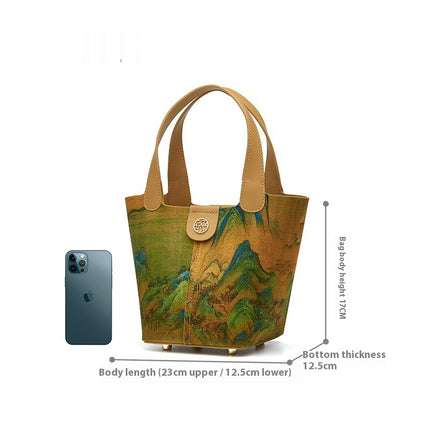 Tianxu Silk  Vegetable gold Basket Bag
