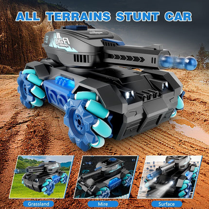 DE 4DRC Y1 RC Panzer Schießen Gestenerkennung RC Stuntauto mit Licht und Musik 