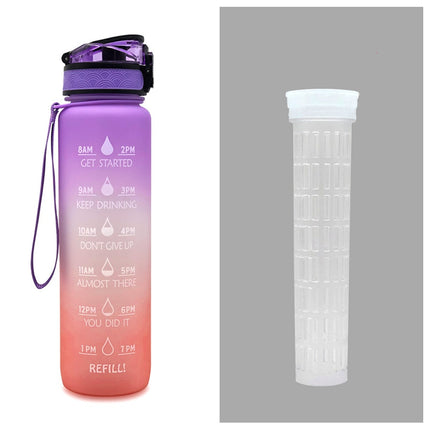 Time Marker Bounce Cover Motivational Water Bottle