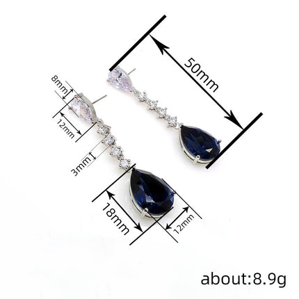 Strip Water Drop Earrings