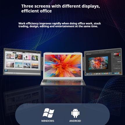 14-Zoll-Dual-Laptop mit tragbarem Dual-Screen-Bildschirm